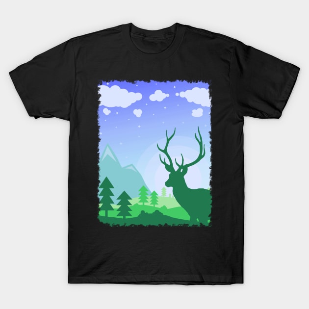 Stag During Daylight T-Shirt by TaliDe